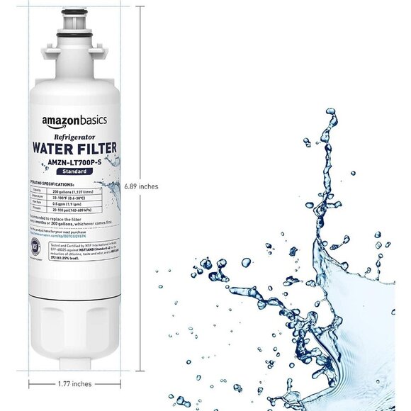 Amazon Basics Replacement LG LT700P Refrigerator Water Filter Cartridge - Picture 1 of 5